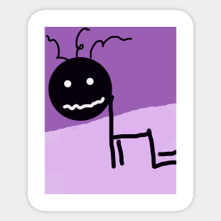 Crawling Baby Stick Figure Sticker